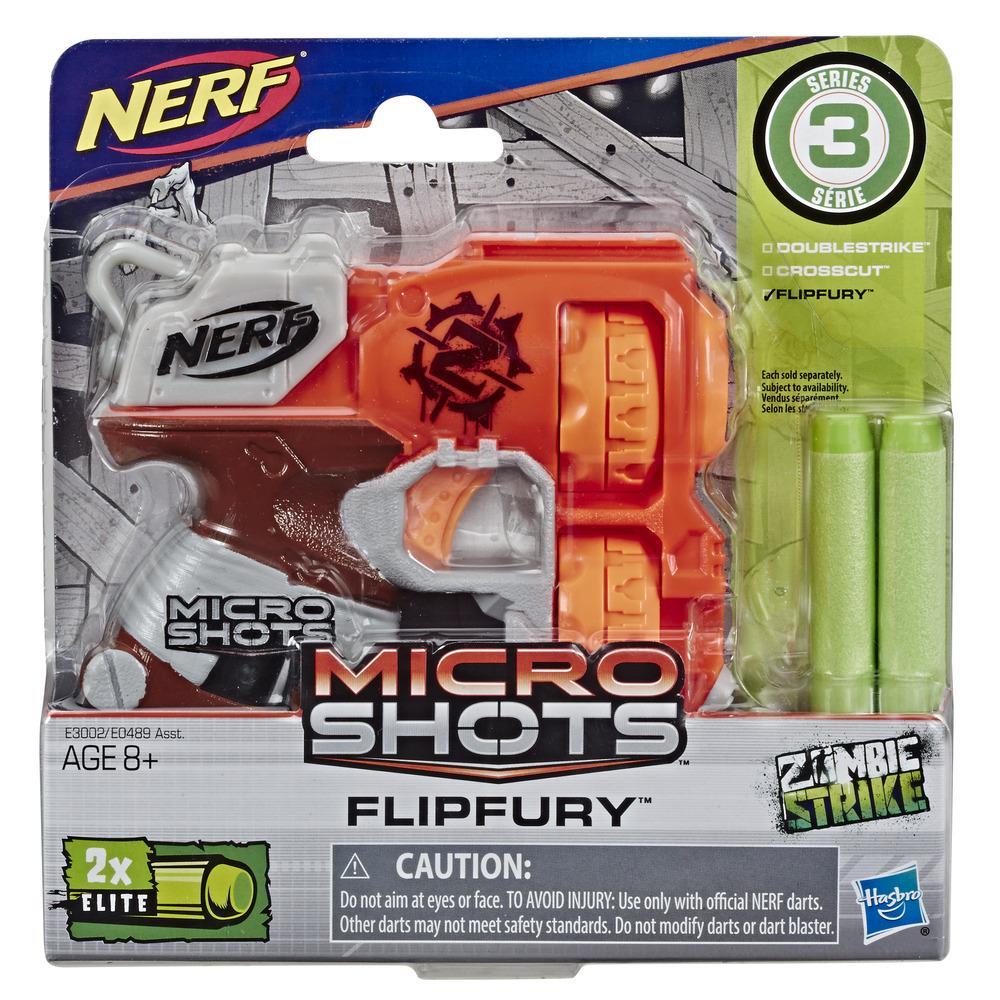 NERF MicroShots Zombie Strike Flipfury Blaster Importatoy