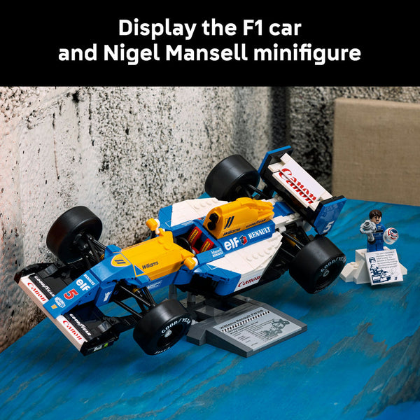 LEGO® ICONS Williams Racing FW14B & Nigel Mansell Home Office Desk Decor 10353