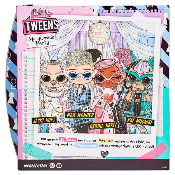 LOL Surprise Tweens Masquerade Party Fashion Doll Max Wonder with 20 Surprises