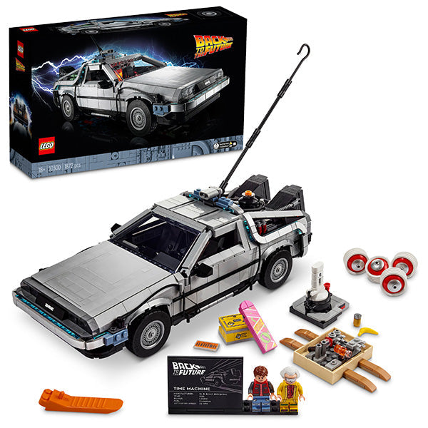 LEGO® ICONS Back to the Future Time Machine Building Kit for Adults 10300 - SLIGHTLY DAMAGED BOX