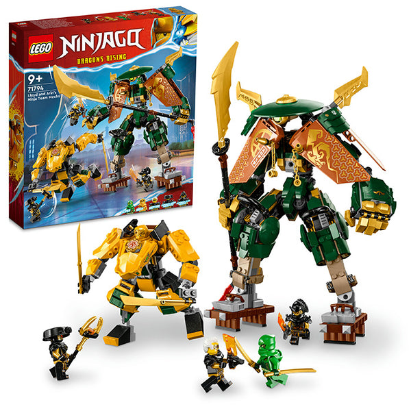 LEGO® NINJAGO® Lloyd and Arin’s Ninja Team Mechs Building Toy Set 71794 - SLIGHTLY DAMAGED BOX