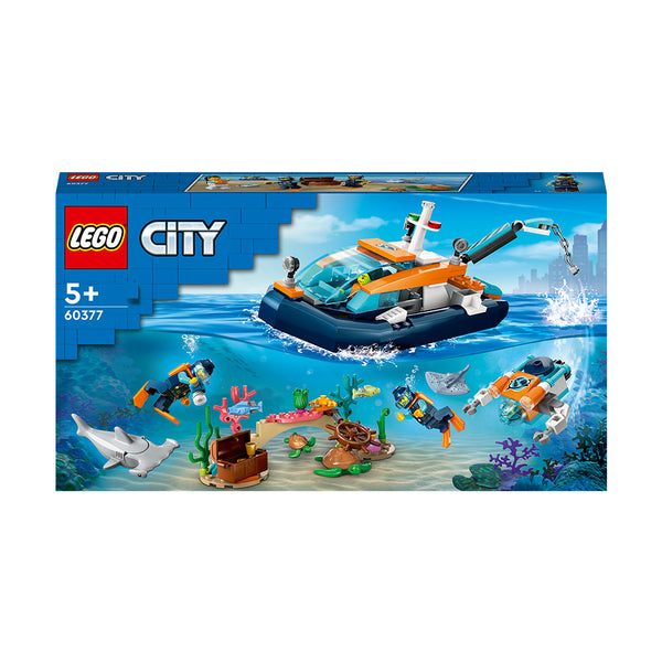 LEGO® City Explorer Diving Boat Building Toy Set 60377