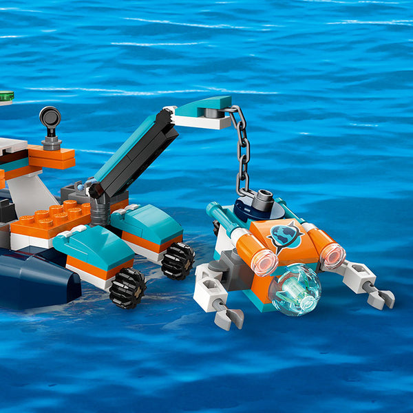 LEGO® City Explorer Diving Boat Building Toy Set 60377