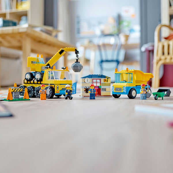 LEGO® City Construction Trucks and Wrecking Ball Crane 60391