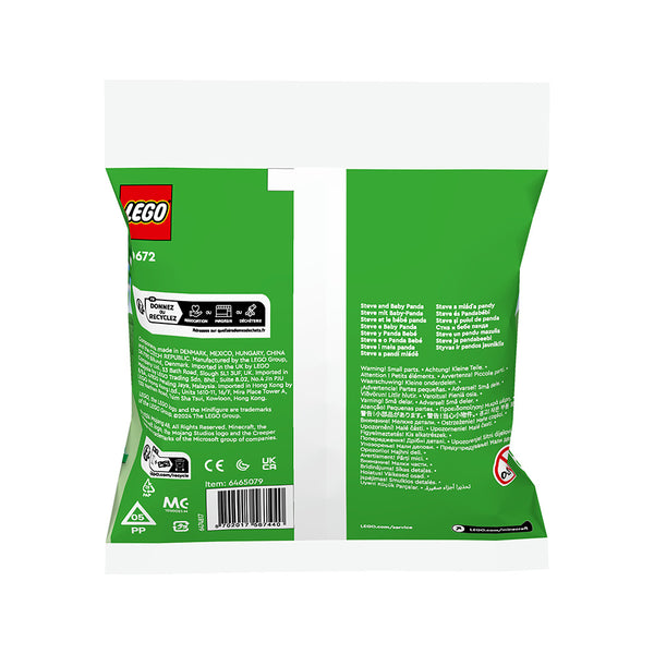 LEGO® Minecraft Steve and Baby Panda Recruitment Bag 30672