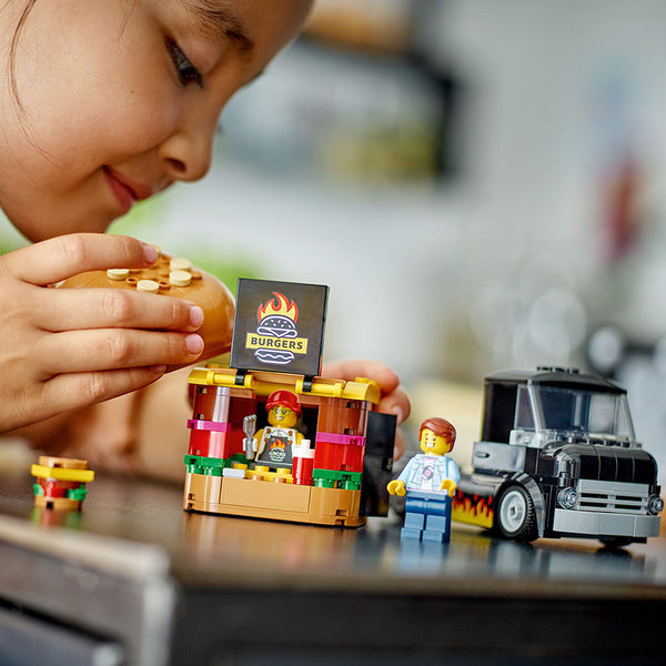 LEGO® City Burger Van, Food Truck Toy Playset 60404