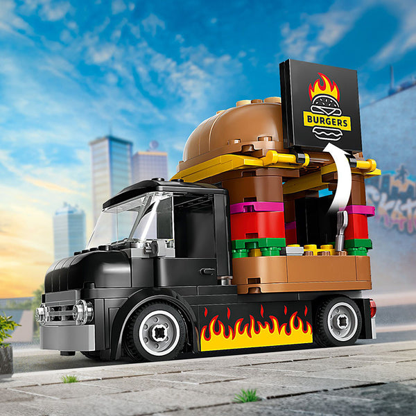 LEGO® City Burger Van, Food Truck Toy Playset 60404