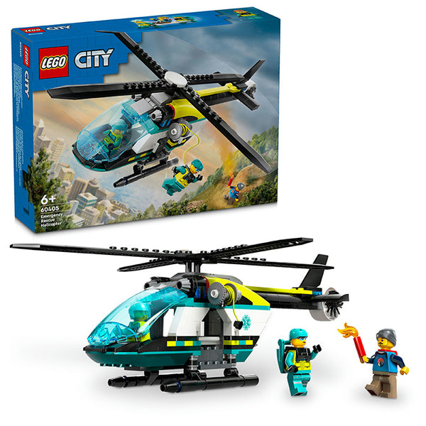 LEGO® City Emergency Rescue Helicopter Toy Set 60405