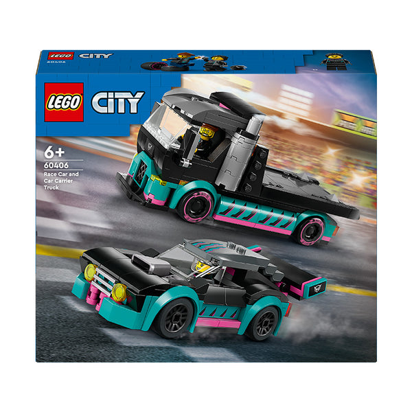 LEGO® City Race Car and Car Carrier Truck Toys 60406