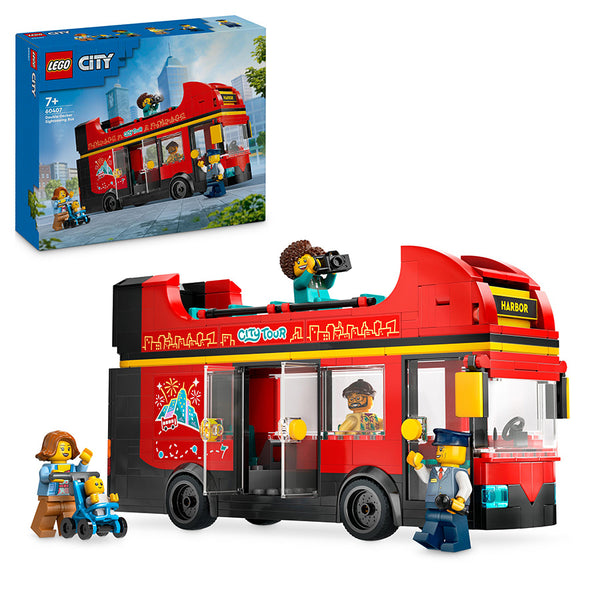 LEGO® City Red Double-Decker Sightseeing Bus Toy Set 60407