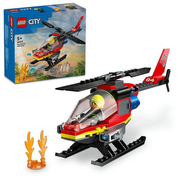 LEGO® City Fire Rescue Helicopter Building Toy 60411