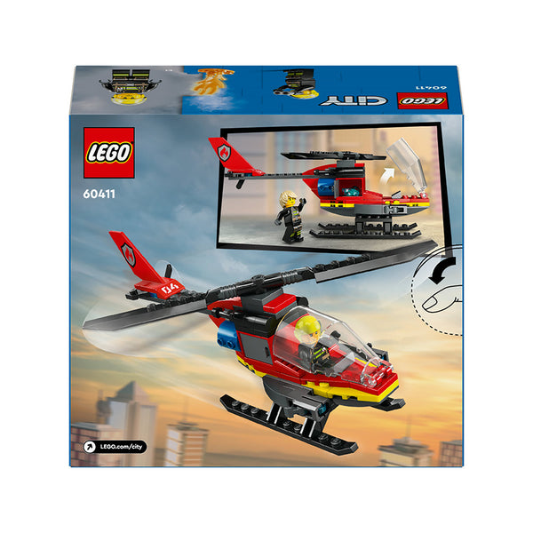 LEGO® City Fire Rescue Helicopter Building Toy 60411