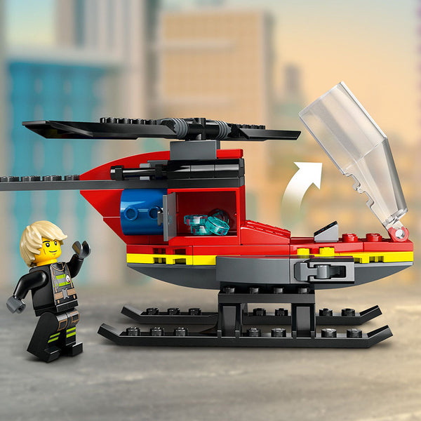 LEGO® City Fire Rescue Helicopter Building Toy 60411