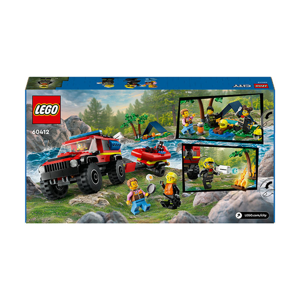 LEGO® City 4x4 Fire Engine with Rescue Boat Toy 60412