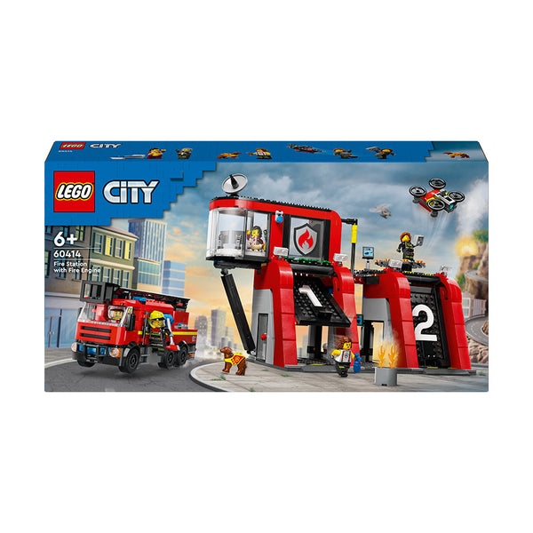 LEGO® City Fire Station with Fire Engine Toy Playset 60414