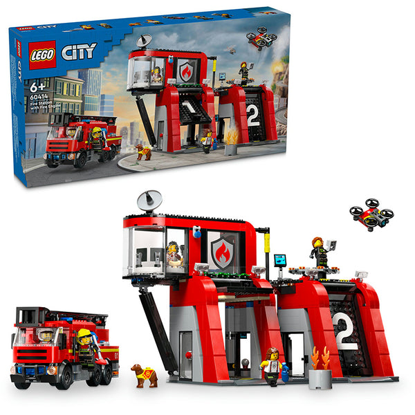 LEGO® City Fire Station with Fire Engine Toy Playset 60414