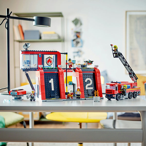 LEGO® City Fire Station with Fire Engine Toy Playset 60414