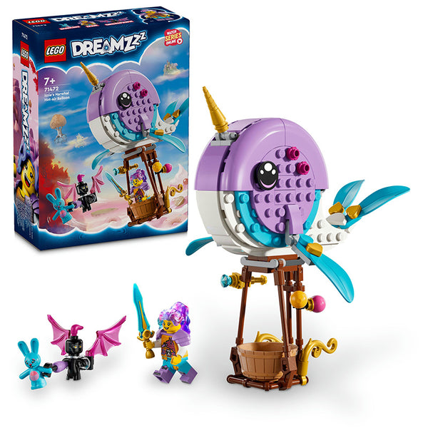 LEGO DREAMZzz Izzie’s Narwhal Hot-Air Balloon Toy Set 71472