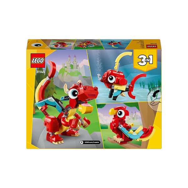 LEGO® Creator 3in1 Red Dragon Animal Toy Set 31145