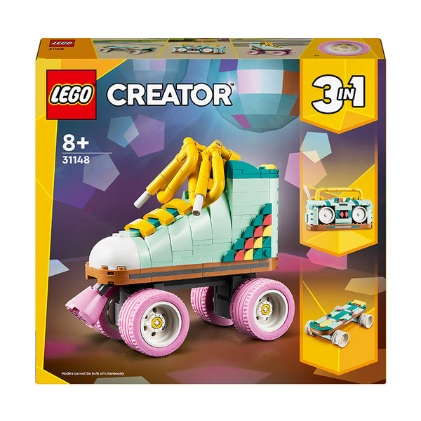 LEGO® Creator 3in1 Retro Roller Skate & Toy Skateboard 31148