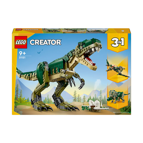 LEGO® Creator 3in1 T. rex Figure, Toy Dinosaur Set 31151 - SLIGHTLY DAMAGED BOX