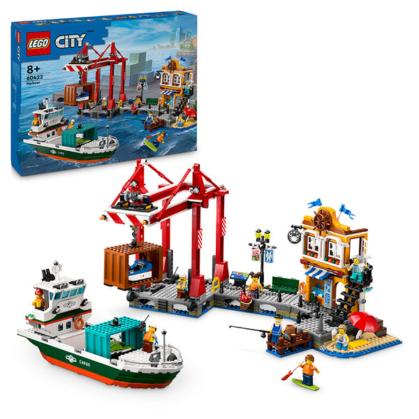 LEGO® City Seaside Harbour with Cargo Ship Building Toy 60422