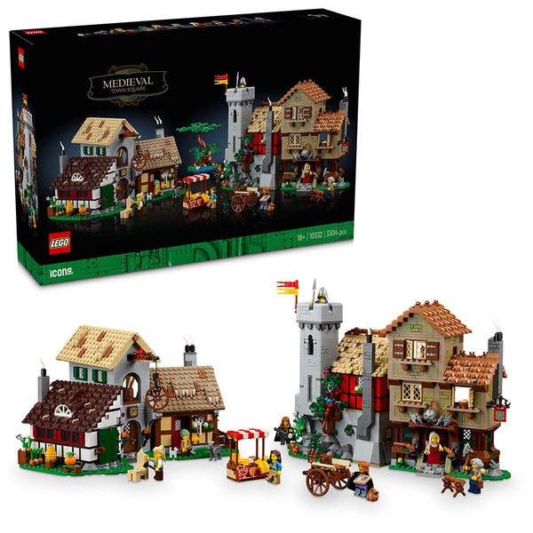 LEGO® ICONS Medieval Town Square History Set for Adults 10332