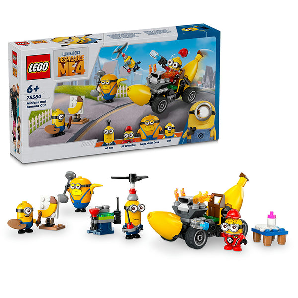 LEGO® Despicable Me 4 Minions and Banana Car Toy for Kids 75580