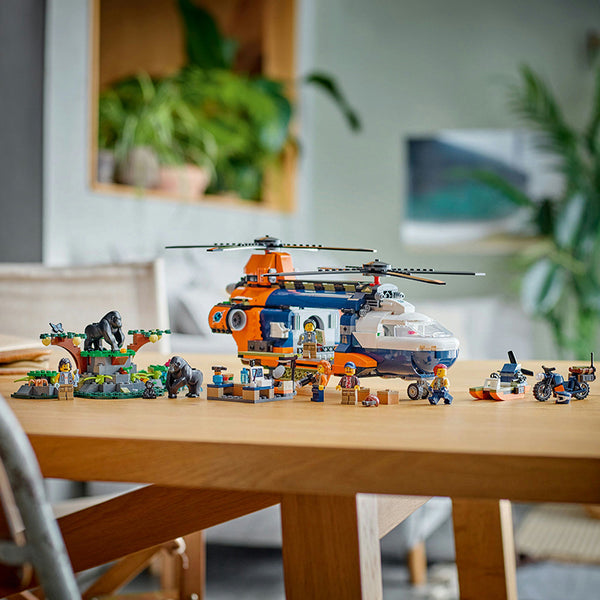 LEGO® City Jungle Explorer Helicopter at Base Camp 60437