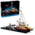 LEGO® Ideas Jaws Set for Adults with Model Shark & Boat 21350