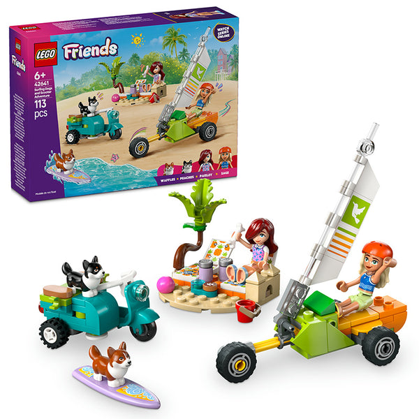 LEGO® Friends Surfing Dogs and Scooter Adventure Building Toy 42641