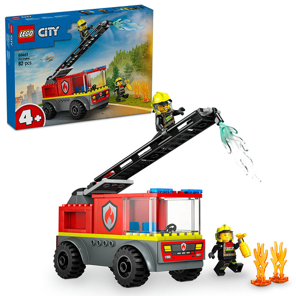 LEGO® City Fire Engine with Ladder, Firefighter Toy 60463