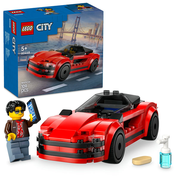 LEGO® City Red Sports Car Supercar Toy Vehicle Set 60448