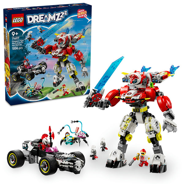 LEGO® DREAMZzz™ Cooper’s Tiger Mech & Zero’s Hot Rod Car Toy 71497