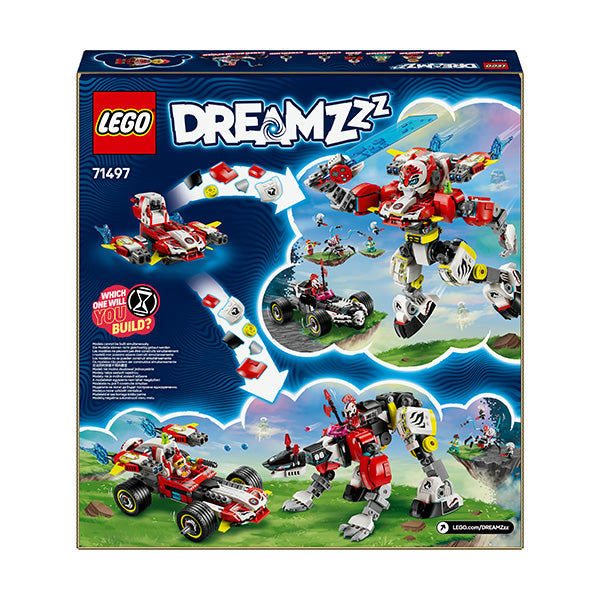 LEGO® DREAMZzz™ Cooper’s Tiger Mech & Zero’s Hot Rod Car Toy 71497