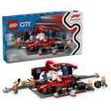 LEGO® City F1® Pit Stop & Pit Crew with Ferrari Car Toy 60443