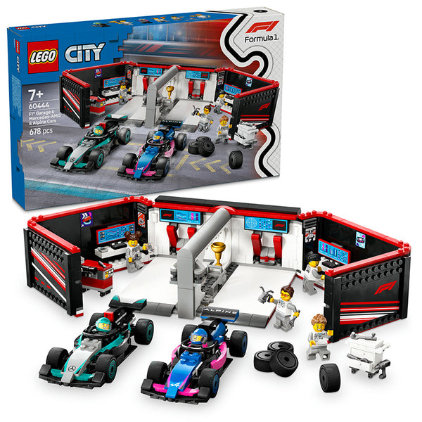 LEGO® City F1® Garage & Mercedes-AMG & Alpine Cars Set 60444