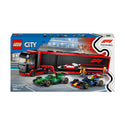 LEGO® City F1® Truck with RB20 & AMR24 F1 Cars Playset 60445