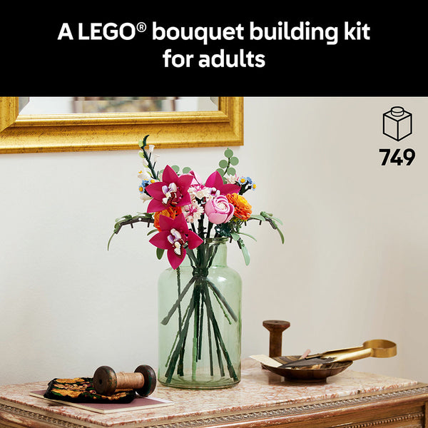 LEGO® ICONS Botanicals Pretty Pink Flower Bouquet Decor Set 10342