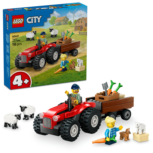 LEGO® City Red Farm Tractor with Trailer & Sheep Toys 60461