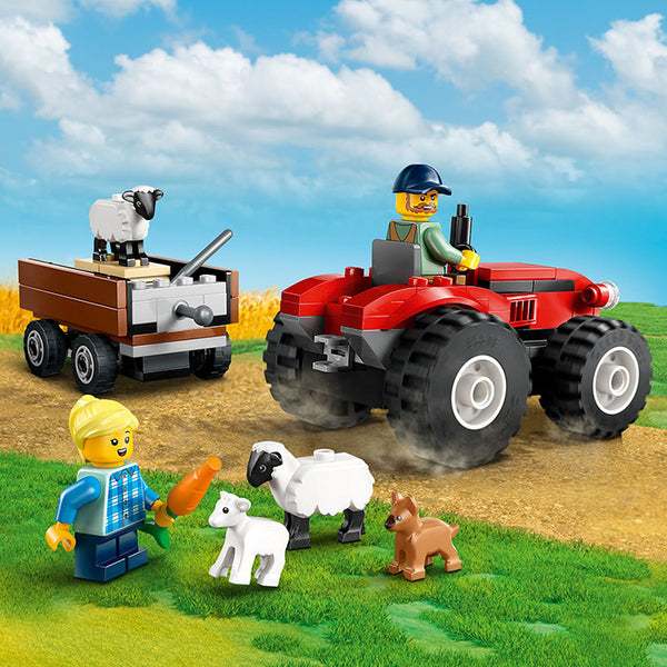 LEGO® City Red Farm Tractor with Trailer & Sheep Toys 60461