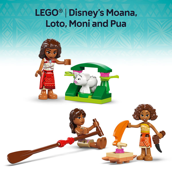 LEGO® ǀ Disney Princess™ Moana’s Adventure Canoe Fantasy Toy Model Kit 43270