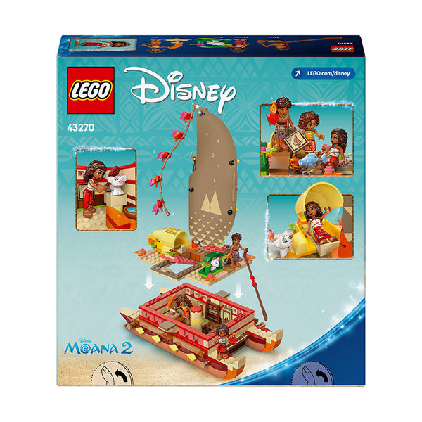 LEGO® ǀ Disney Princess™ Moana’s Adventure Canoe Fantasy Toy Model Kit 43270