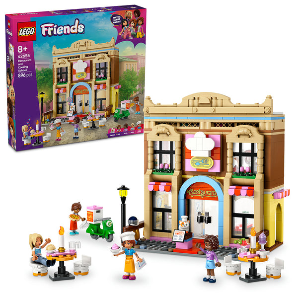 LEGO® Friends Restaurant and Cooking School Pretend-Play Role-Play Toy 42655