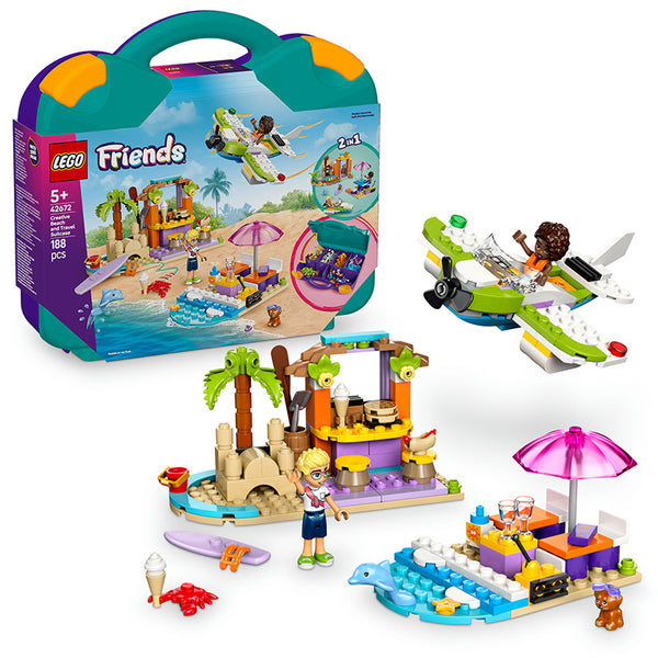 LEGO® Friends Creative Beach and Travel Suitcase Buildable Toy Set 42672