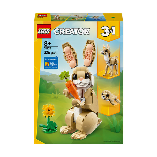 LEGO® Creator 3in1 Cute Bunny Toy, Animal Figure Set 31162