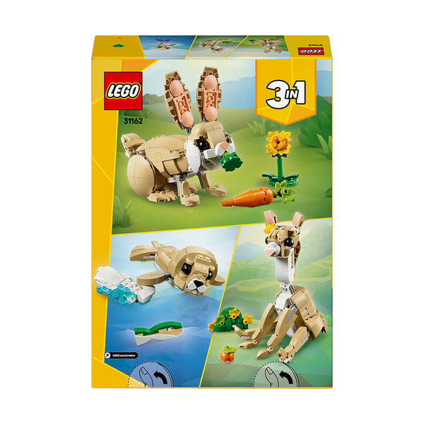 LEGO® Creator 3in1 Cute Bunny Toy, Animal Figure Set 31162