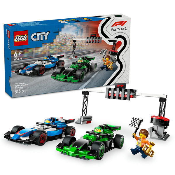 LEGO® City F1® Grid with VCARB & Sauber Race Cars Toy Vehicle Set 60474