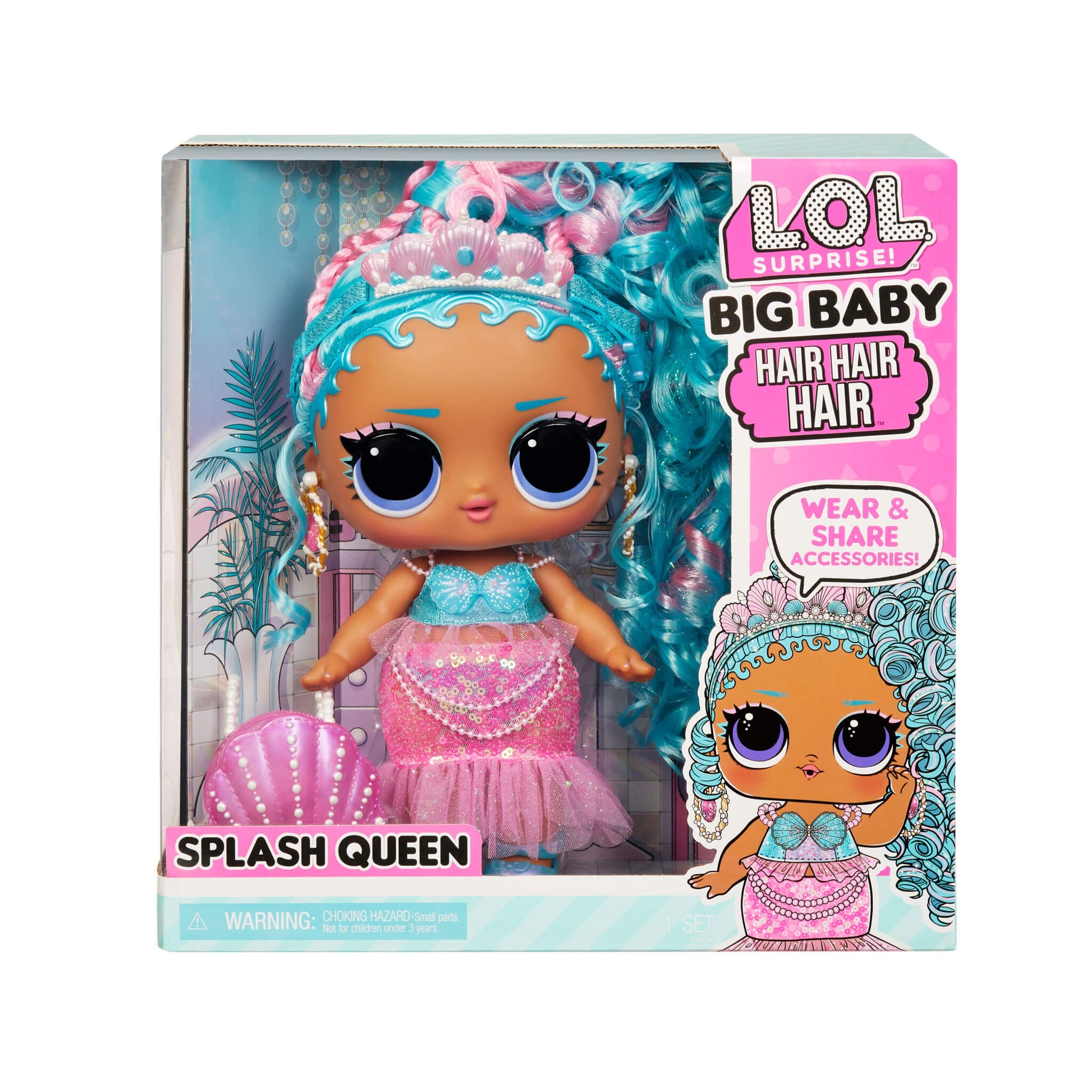 LOL Surprise Big Baby Hair Hair Hair Splash Queen Large 11 Doll Importatoy