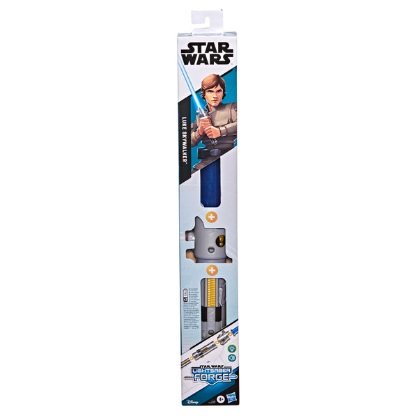 STAR WARS Lightsaber Forge Luke Skywalker Electronic Extendable Blue Lightsaber